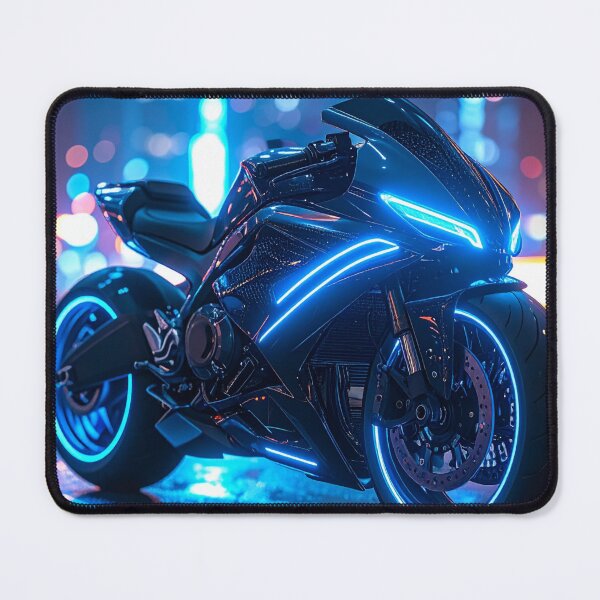 Item preview, Cyberpunk Neon Night Rider - Futuristic Motorcycle Art designed and sold by Kavin786.