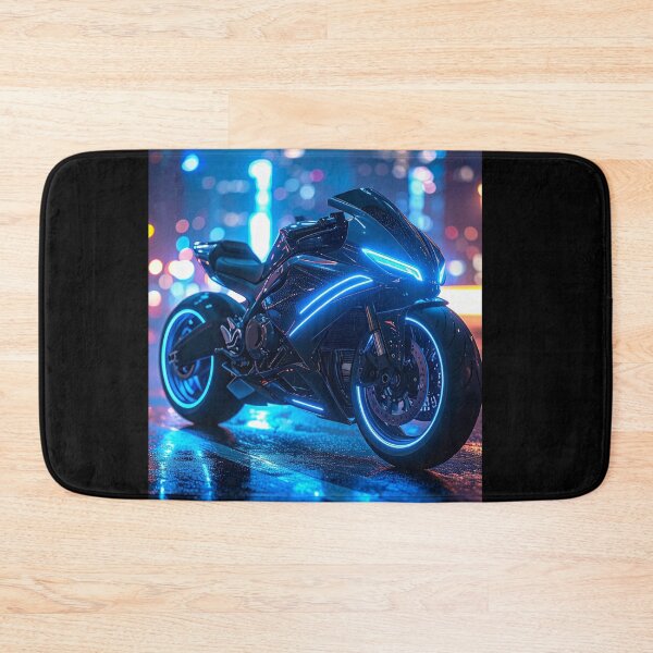 Item preview, Cyberpunk Neon Night Rider - Futuristic Motorcycle Art designed and sold by Kavin786.