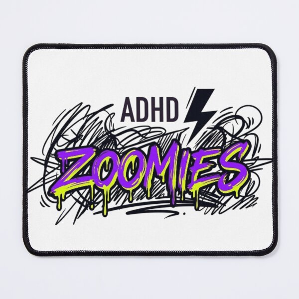 Item preview, ADHD Zoomies Funny Neurodiversity Graffiti Neon Sticker designed and sold by Trendora90.