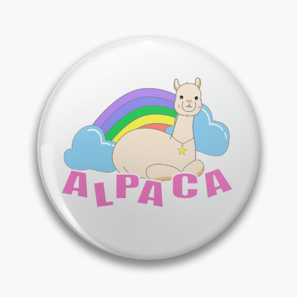 Item preview, Cute Magic Alpaca with Rainbow and Clouds Kawaii Animal Illustration designed and sold by SulariTDsign.