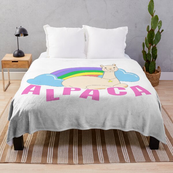 Item preview, Cute Magic Alpaca with Rainbow and Clouds Kawaii Animal Illustration designed and sold by SulariTDsign.