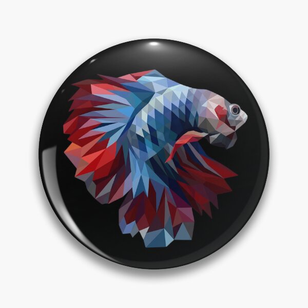 Item preview, Vibrant Low Poly Betta Fish - Geometric Siamese Fighting Fish Art designed and sold by haitrieuic96.