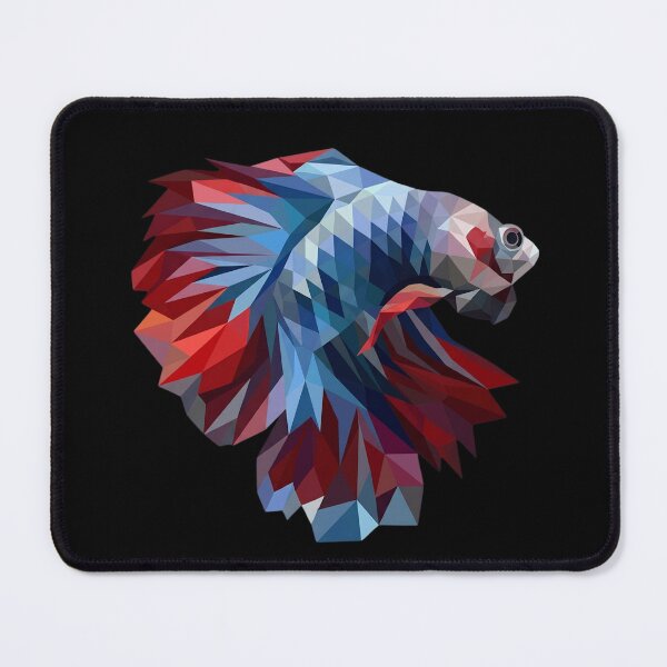 Item preview, Vibrant Low Poly Betta Fish - Geometric Siamese Fighting Fish Art designed and sold by haitrieuic96.