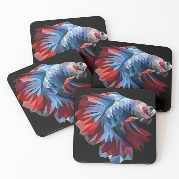 Item preview, Vibrant Low Poly Betta Fish - Geometric Siamese Fighting Fish Art designed and sold by haitrieuic96.