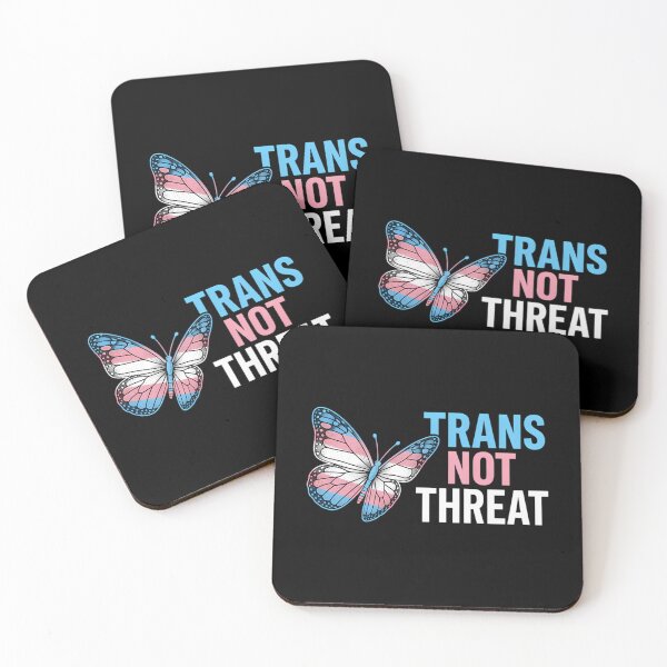 Item preview, Trans Not Threat Vintage Butterfly Trans Pride designed and sold by junglegreenb.