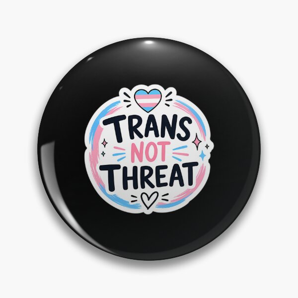 Item preview, Trans Not Threat Sticker  Transgender Pride Lgbtq Support designed and sold by junglegreenb.