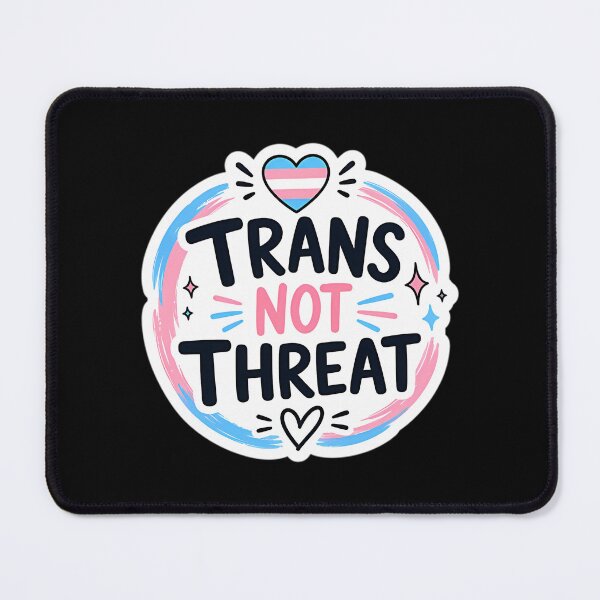 Item preview, Trans Not Threat Sticker  Transgender Pride Lgbtq Support designed and sold by junglegreenb.