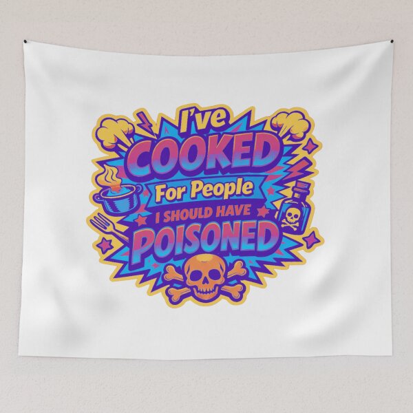 Item preview, I’ve Cooked For People I Should Have Poisoned – Sarcastic Chef Pop-Art  designed and sold by MerchlyMike.