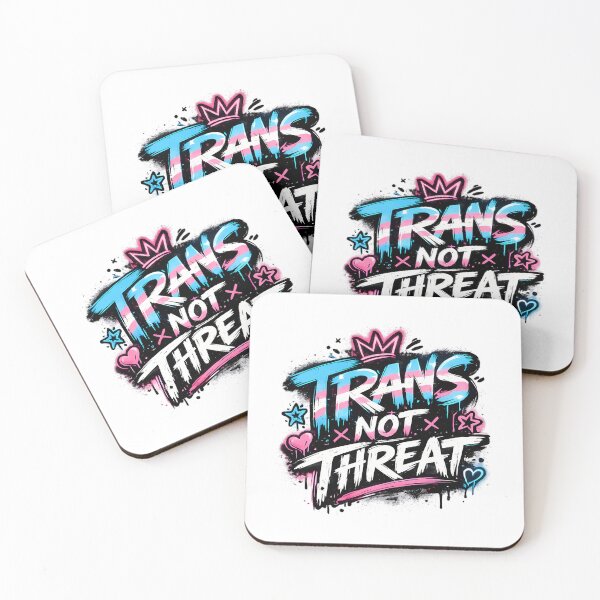 Item preview, Trans Not Threat Graffiti Pride Streetwear Design designed and sold by junglegreenb.