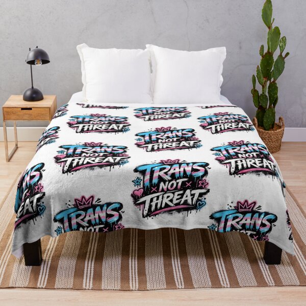 Item preview, Trans Not Threat Graffiti Pride Streetwear Design designed and sold by junglegreenb.
