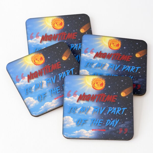 Item preview, "nighttime is my fav part of the day" quote vorticane merch designed and sold by vorticane.