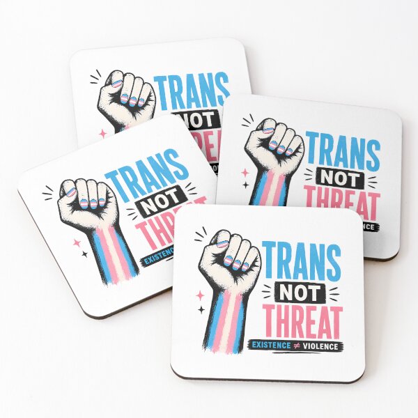 Item preview, Trans Not Threat Being Trans Is Not A Threat Trans Pride Rights designed and sold by junglegreenb.