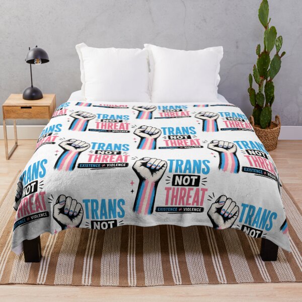 Item preview, Trans Not Threat Being Trans Is Not A Threat Trans Pride Rights designed and sold by junglegreenb.