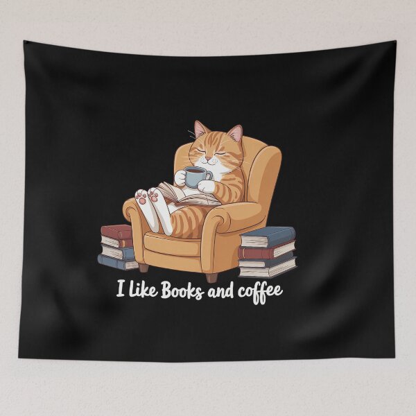 Item preview, Cats And Books Reader Cat Quote Bookworm Cat Owner designed and sold by SapfireStuArt.