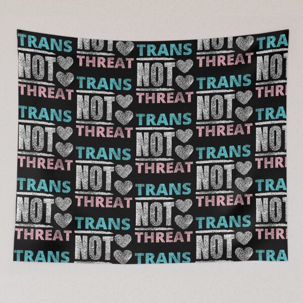 Aperçu de l'œuvre Être trans n'est pas une menace. Être trans n'est pas une menace. Détresse créée et vendue par junglegreenb.
