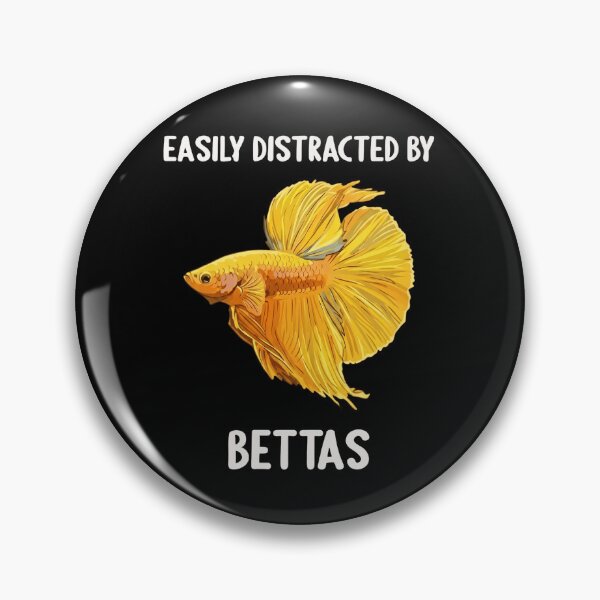 Item preview, Easily Distracted By Bettas - Golden Yellow Siamese Fighting Fish designed and sold by haitrieuic96.