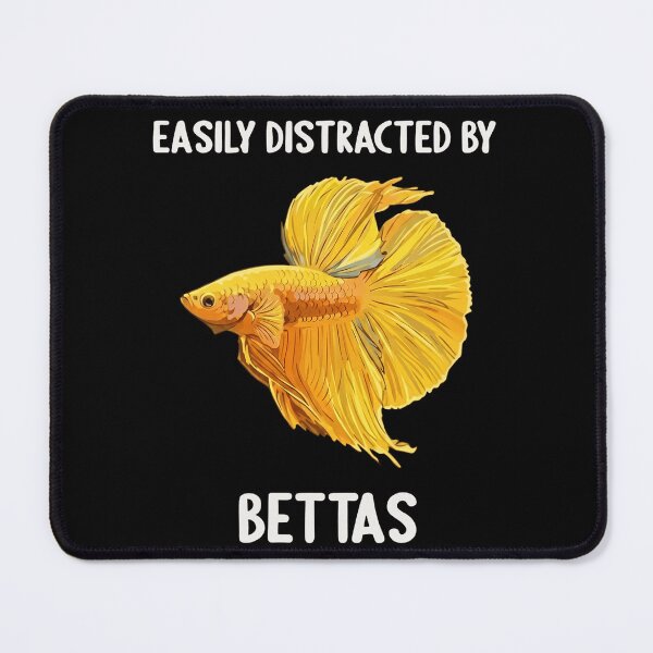 Item preview, Easily Distracted By Bettas - Golden Yellow Siamese Fighting Fish designed and sold by haitrieuic96.