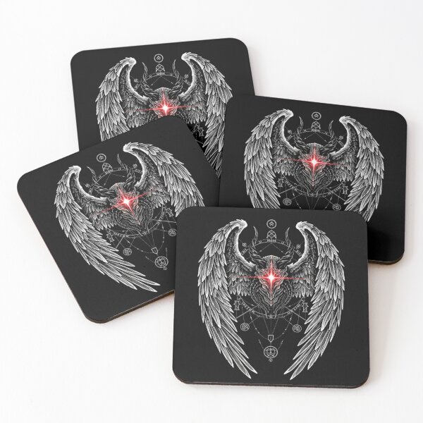 Item preview, Crimson Eclipse Raven Skull Shirt – Gothic Winged Skull Graphic  designed and sold by printedartgoods.