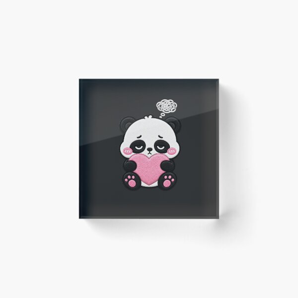 Item preview, Overthinking Panda Embroidery Patch Cute Kawaii designed and sold by ColorSplash123.