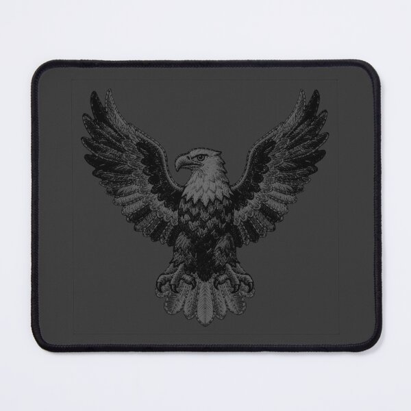 Item preview, A dark eagle, as if embroidered with threads or wool. designed and sold by Kimenta Fashion.