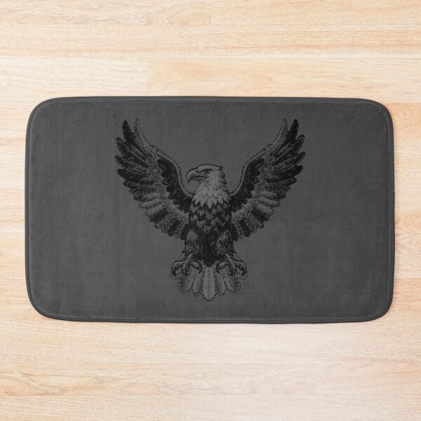 Item preview, A dark eagle, as if embroidered with threads or wool. designed and sold by Segasprojects.