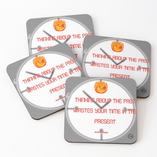 Item preview, "thinking about the past wastes your time in the present" vorticane clock quote merch designed and sold by vorticane.