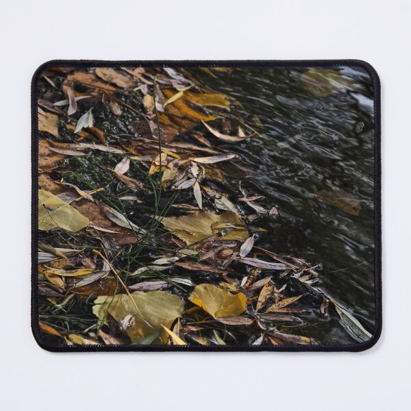 Item preview, Autumn Leaves Floating Along Dark Water designed and sold by onubi.