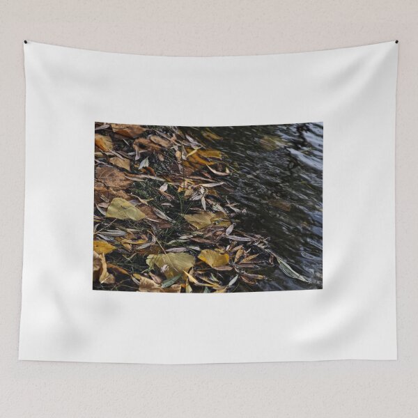 Item preview, Autumn Leaves Floating Along Dark Water designed and sold by onubi.