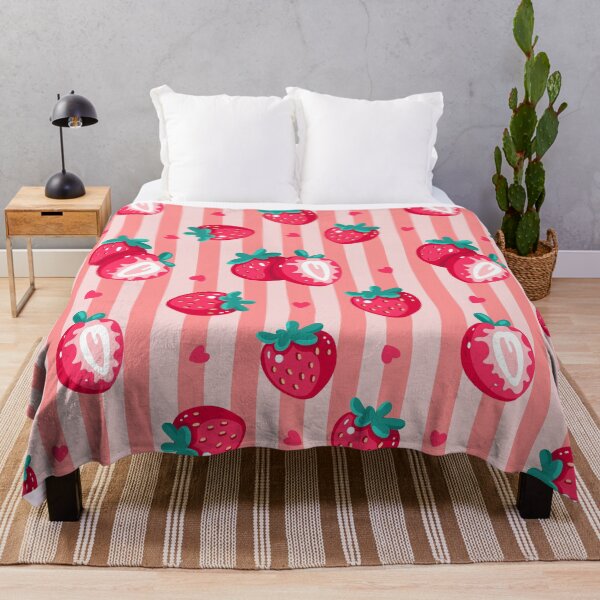 Item preview, Strawberry Lover – Cute Strawberry Striped Pattern designed and sold by Skryp-art.