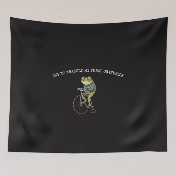 Item preview, Off To Wrangle My Feral Grandkids Funny Frog Grandma Design designed and sold by kiralynstration.