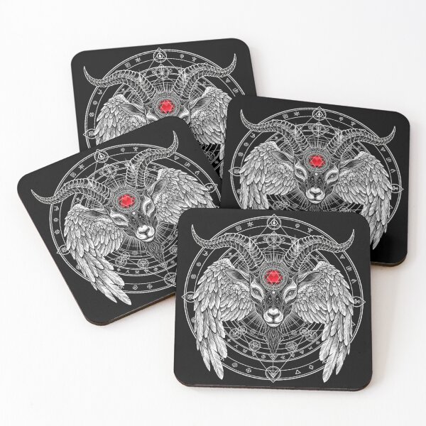 Item preview, Sacred Horned Beast Gothic Shirt – Occult Winged Goat Graphic designed and sold by printedartgoods.