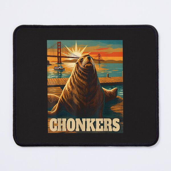 Item preview, Chonkers Funny Sea Lion Retro Beach Vacation Summer Design designed and sold by kiralynstration.