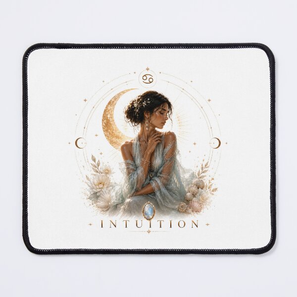 Item preview, Cancer Zodiac Art - Celestial Intuition & Moon Goddess Aesthetic designed and sold by KireaDesigns.
