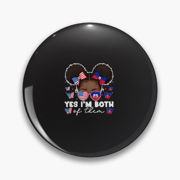 Item preview, Half Haitian And American Afro Girl Haiti USA Flag Design designed and sold by kiralynstration.