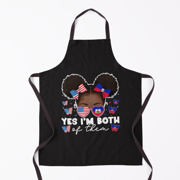 Item preview, Half Haitian And American Afro Girl Haiti USA Flag Design designed and sold by kiralynstration.