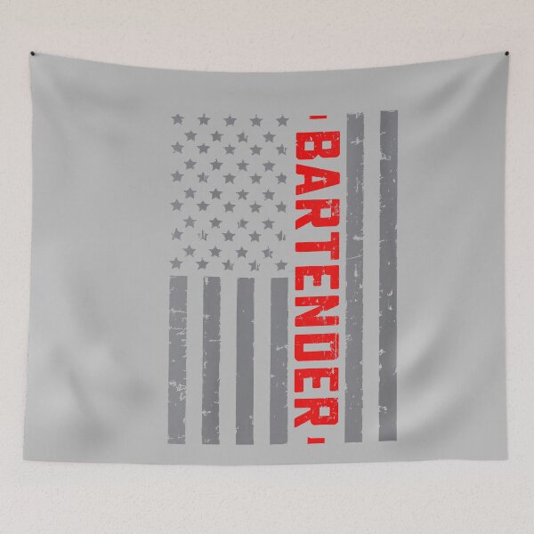 Item preview, Women's American Flag Bartender US Flag Vintage Tee for Men Dad designed and sold by mjohnson9.