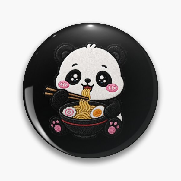 Item preview, Noodle Lover Panda Embroidery Patch Cute Kawaii designed and sold by ColorSplash123.
