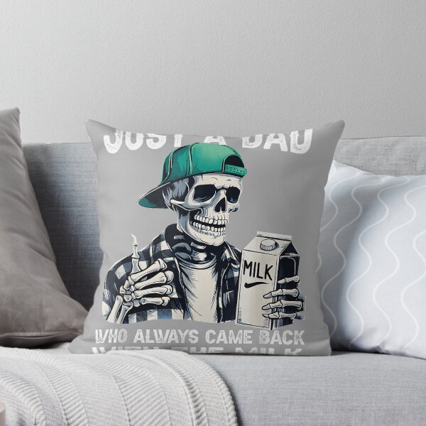 Item preview, Just A Dad Who Always Came Back with The Milk Skeleton T-Shirt_2 designed and sold by GreggRoss.