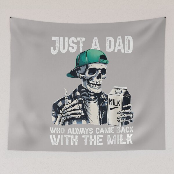 Item preview, Just A Dad Who Always Came Back with The Milk Skeleton T-Shirt_2 designed and sold by GreggRoss.