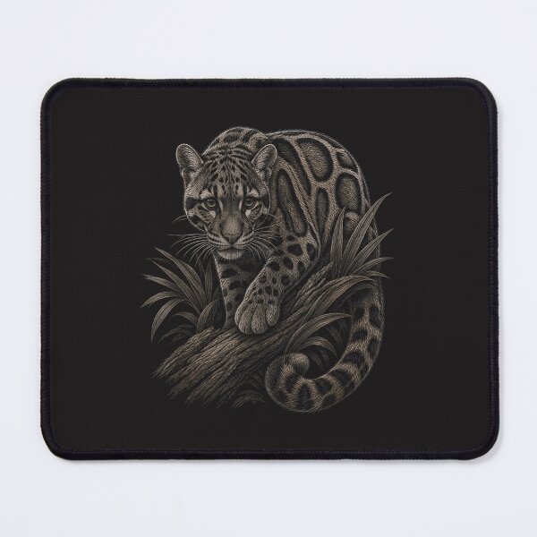 Item preview, Clouded Leopard Wildlife Graphic Vintage Jungle Animal Art designed and sold by kiralynstration.