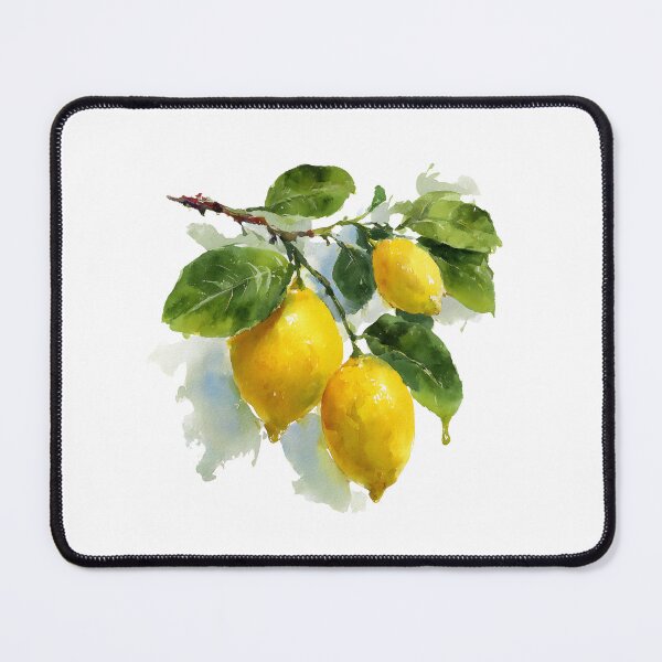 Item preview, Lemon Tree Branch Watercolor Print Bright Summer Botanical Illustration designed and sold by daila70.