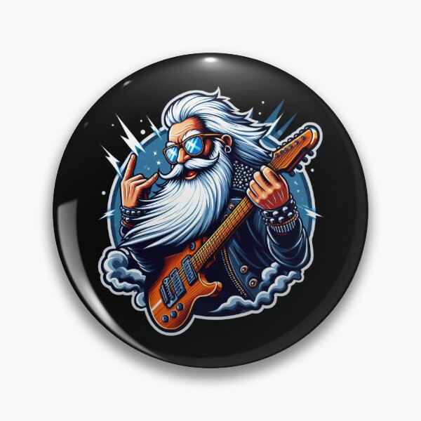 Item preview, Old Rocker Grandpa Playing Electric Guitar designed and sold by BlurBlurDesign.