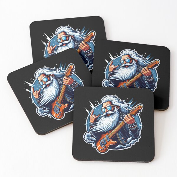 Item preview, Old Rocker Grandpa Playing Electric Guitar designed and sold by BlurBlurDesign.