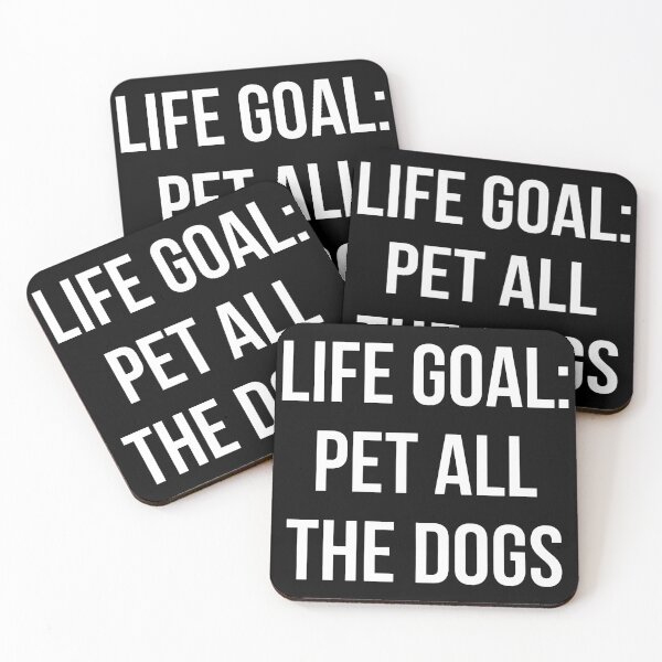 Item preview, LIFE GOAL: PET ALL THE DOGS Typography designed and sold by OlyvieArt.