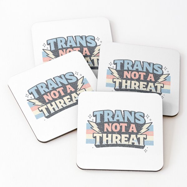 Item preview, Trans Not A Threat - Vintage Retro Pride Design designed and sold by junglegreenb.