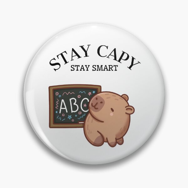 Item preview, Stay Capy Stay Smart Capybara Funny Logo designed and sold by logowannawear.