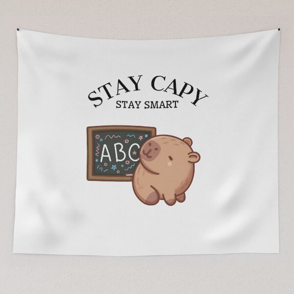 Item preview, Stay Capy Stay Smart Capybara Funny Logo designed and sold by logowannawear.