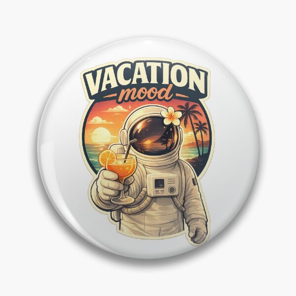 Item preview, Vacation Mood Astronaut Tropical Space Aesthetic Retro Summer Design designed and sold by FaliushART.