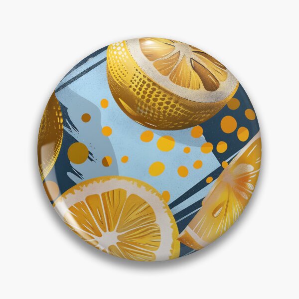 Item preview, Pop Art Lemon and Orange Citrus Print Bold Geometric Modern Art designed and sold by daila70.