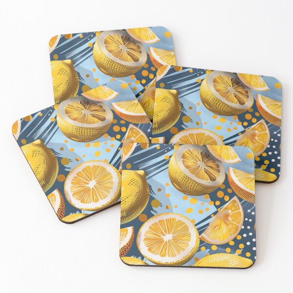 Item preview, Pop Art Lemon and Orange Citrus Print Bold Geometric Modern Art designed and sold by daila70.